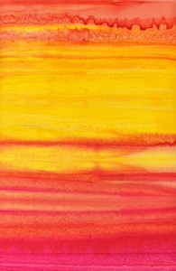 Batik Textiles 0245 Sunset Stripe Down Under Orange Pink Yellow Batik
