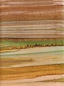 Batik Textiles 0246 Ombre Green Brown Forest Stripe Fabric