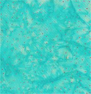 Batik Textiles 5407 Tiny Red Dots on Teal Batik Textiles