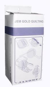 Janome 61- 200092108 5-Piece Quilting Feet Kit* 1/4" Seam, Free Motion, and Walking Foot, Darning Plate, Quilting Guide, for Jem 660 661 662 Gold