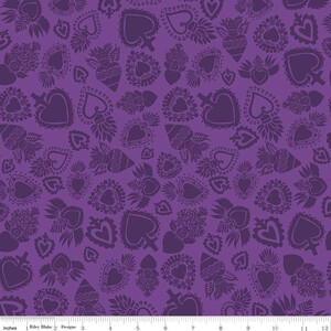 Riley Blake C11813-PURPLE Amor Eterno Hearts Purple