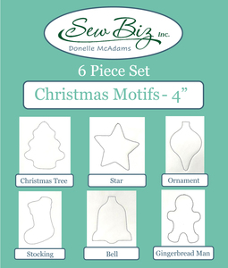 Sew Steady SB-CMSET Westalee Christmas Motif Templates 6 Pc. Set by Sew Biz with Shank Options