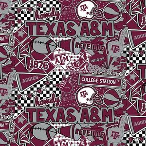 Sykel TAM 1165 College Cotton - Texas A&M Pop Art