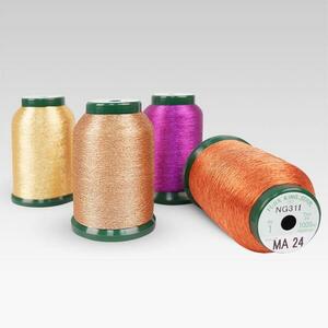 DIME, Exquisite, Designs in Machine Embroidery, Kingstar, Metallic, Metallic thread, Thread pack, KQ-FA01, DIME Exquisite KQ-FA01 KingStar Japan Fall Metallic Quartet 4 Colors, 1000m Spools, Thread Pack 40wt