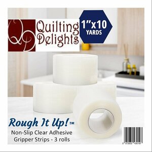 Quilting Delights Rough It Up! Non-Slip Clear Adhesive Gripper Strip Ruler Tape - 3 rolls