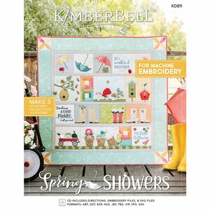 Kimberbell KD811 Spring Showers Quilt- Machine Embroidery