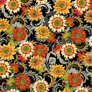 Studio E Autumn Flourish 6329-99 Black