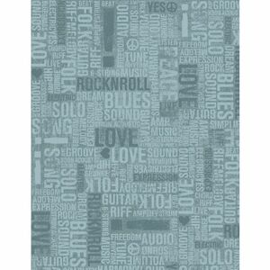 Wilmington Prints Rhythm & Harmony 3048 37020 404 Words A/O Teal