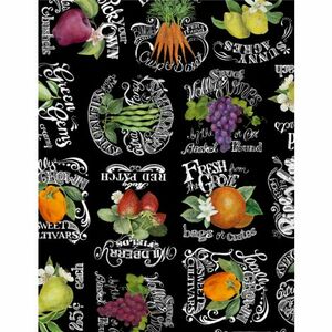 Wilmington Prints Fresh Grove 3044 20513 973 Crate Label A/O Black