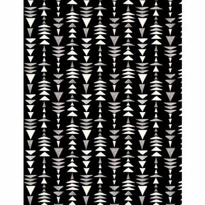 Wilmington Prints Paisley Place 3049 15706 919 Stacked Triangles Black