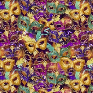 EE Schenck DATDX-3022-1C-1 MARDI GRAS MASKS