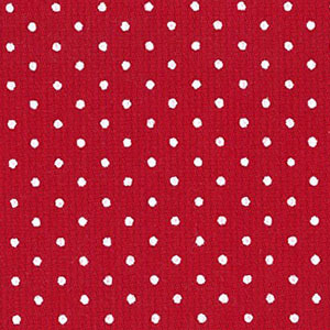 Fabric Finders 175 Small White Dots on Red – Pique
