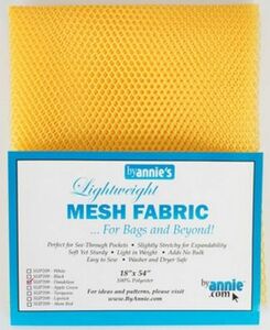 By Annie PBASUP209-DANDELION Lightweight Mesh Fabric 18inx54in Dandelion