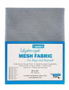 By Annie PBASUP209-PEWTER Lightweight Mesh Fabric 18inx54in Pewter