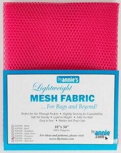 By Annie PBASUP209-LIPSTICK Lightweight Mesh Fabric 18inx54in Lipstick