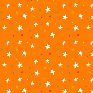 Kimberbell HEG248G-33 TOSSED STARS - ORANGE