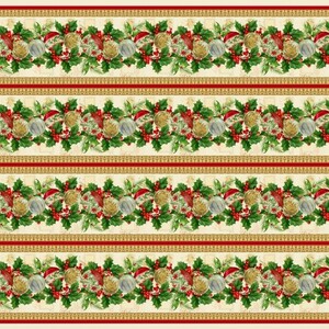 EE Schenck Christmas Legend II HEG264-44 BORDER STRIPE - GREEN