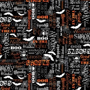 EE Schenck Halloween Spirit KAS12550G-37 Spooky Words