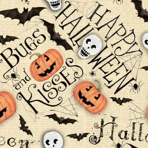 EE Schenck Halloween Cotton SPR77311-J370715 Bugs and Kisses
