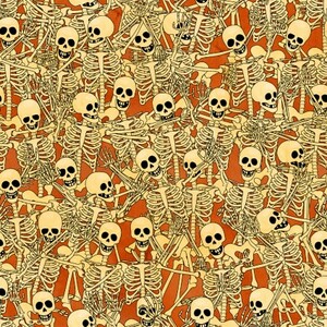 EE Schenck Halloween Cotton SPR76541-B770715 Bone Dance