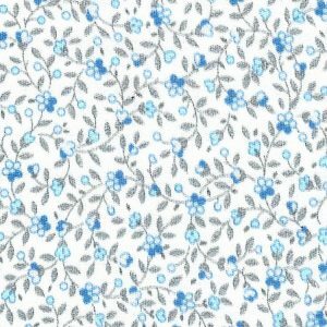 Fabric Finders 2428 Blue Floral Fabric
