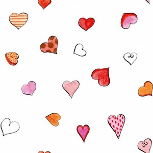 David Textiles CLTY3360-1 From the Heart Hearts Fabric