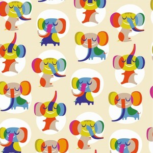 David Textiles CLTY3343-58 Sleepy Time Elephants Fabric