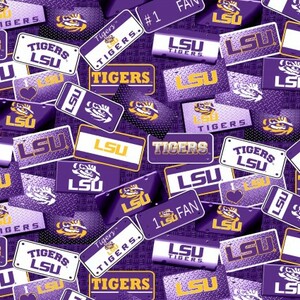 Sykel Enterprises SYKCCPLSU1210 Louisiana State University Cotton Fabric