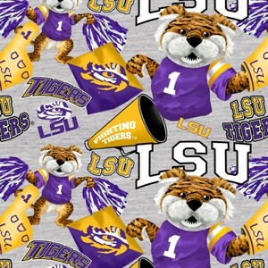 Sykel Enterprises SYKCCPLSU1164 Louisiana State University Cotton Fabric