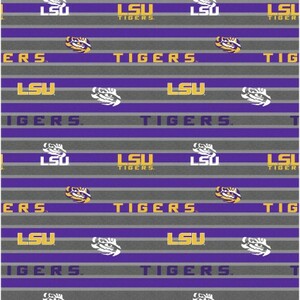 Sykel Enterprises SYKCFALSU1151 Louisiana State University Fleece Fabric