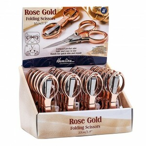 Hemline TAC353FRGDB Rose Gold Folding Scissors