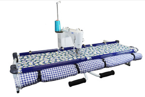 Sew, Steady, 13" x 13", 13x13, ruler, base, extension, table, extension table, free, motion, quilt, domestic machines, quilting,Juki & Grace Cutie Frame 36" Free Motion Area +Juki TL2010Q Sewing Machine +13x13" Ruler Base Ext Table +Sure Stitch Elite SL Regulator +5' Light Bar