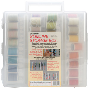 Universal Slimline Thread Storage Box - 12 Wt. Cotton Blendables Thread  Starter Pkg.