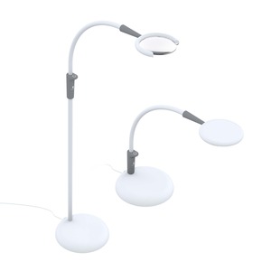 Daylight MAGnificient Pro U25090 LED Adjustable Height Combo Table, Desk, Task and Convertible to Floor Magnifier Lamp Light