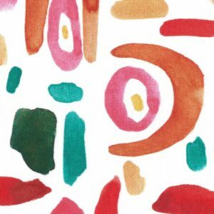 Fabric Finders 2453 Brush Stroke Fabric: Red, Orange, Pink, Aqua, and Green