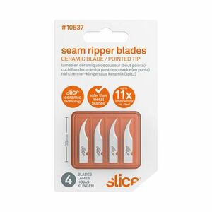 Slice SL10537 Seam Ripper 4 Blades Pack, Pointed Tip