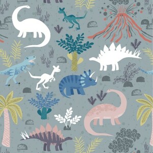 EE Schenck Dino Glow LEIA671-2 VOLCANO & DINOS - SLATE GREY