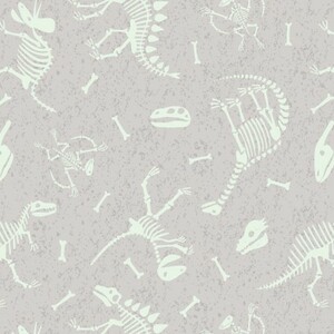 EE Schenck Dino Glow LEIA674-1 DINO SKELETONS - LT GREY