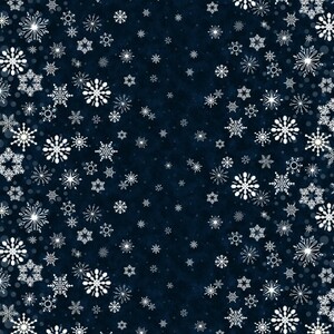 EE Schenck Flurry Friends HEG350-77	SNOWFLAKE BORDER STRIPE - NAVY