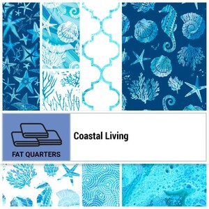 EE Schenck Coastal Living FQ-PNBCLIV Fat Quarter Bundle (10 pcs)