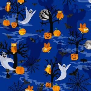 EE Schenck Haunted Hallow CLTY3517-31 SPOOKY FOREST - BLUE