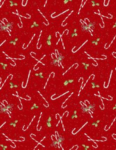 Wilmington Prints Peppermint Parlor 3017 27637 337 Candy Cane Toss Red