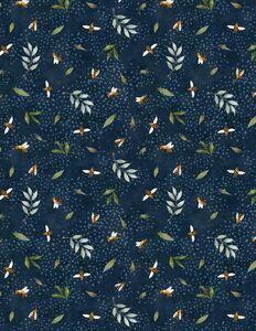 Wilmington Prints Autumn Sun 3022 32088 478 Bee Toss Navy