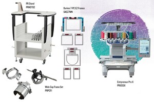 Brother PR10ACCBNDL PR1055X Side Hustle Superstar Bundle PR Stand, Wide Cap Frame and Driver Set, Durkee 7-Piece EZ Frames