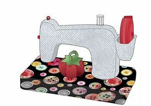 Dritz DZ496221 Pin Cushion - Sewing Machine, Black Buttons