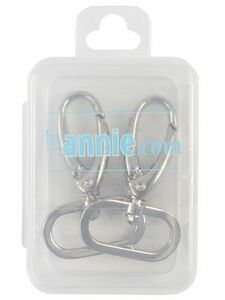 Patterns by Annie HAR1SWNTWO Swivel Hook 1in Nickel BR 2 pcs