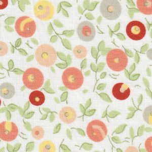 Fabric Finders 2342 Orange Floral Fabric