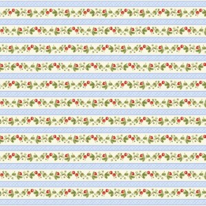 Henry Glass Strawberry Garden HEG508-78	Border Stripe