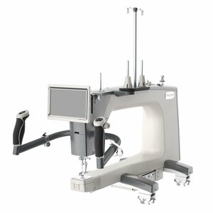 106757: Grace Qnique Q19X Elite Longarm Quilting Machine, Dual V-track Wheels for Platform, Extendable Ergonomic handles, 7" Touch Screen for ALL Grace Frames