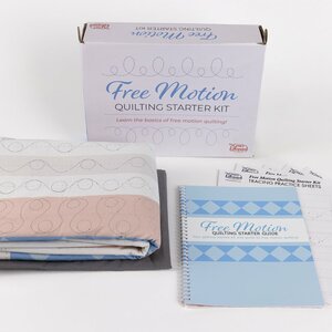 Grace, Qnique, ACC-01-16123, Free, Motion, Quilting, Starter, Kit, Includes, Starter, Quilt, Panel, Starter Guide, Finesse Thread, M and L Class Bobbins